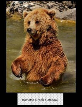 Paperback Isometric Graph Notebook: Swimming Bear Isometric 3D Graph Paper Notebook - 8.5 X 11 - 150 Pages (75 Sheets). Glossy Cover. Book