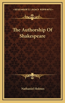 Hardcover The Authorship of Shakespeare Book