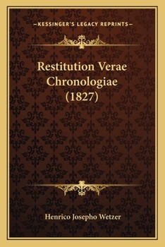 Paperback Restitution Verae Chronologiae (1827) Book