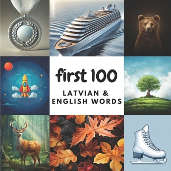 Paperback First 100 Latvian & English Words Book