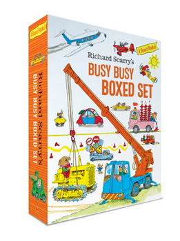 Hardcover Richard Scarry's Busy Busy Boxed Set: Busy Busy Airport; Busy Busy Cars and Trucks; Busy Busy Construction Site; Busy Busy Farm Book