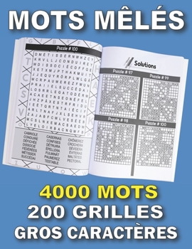 Paperback Mots M?l?s: Gros Caract?res avec Solutions - 4000 Mots Meles Pour Adultes et Personnes agees, recommand? pour les personnes malvoy [French] Book