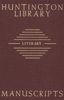 Hardcover Guide to Literary Manuscripts in the Huntington Library Book