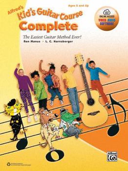 Paperback Alfred's Kid's Guitar Course Complete: The Easiest Guitar Method Ever!, Book & Online Video/Audio/Software Book