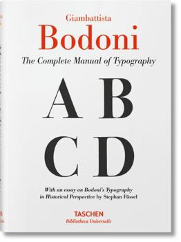 Hardcover Giambattista Bodoni. the Complete Manual of Typography Book