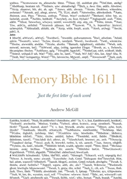 Paperback Memory Bible 1611: Just the first letter of each word Book