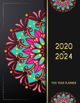 Paperback 5 Year Planner 2020 - 2024: Forest Flower 5 Year Planner Calendar Book 2020-2024 Size 8.5 x 11 Inch, 60 Months Calendar, 5 Year Appointment Calend Book