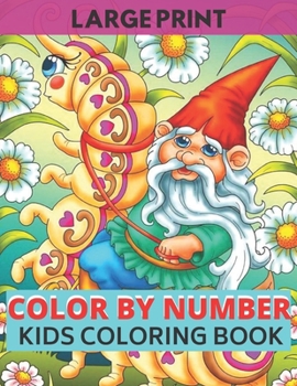 Paperback Large Print Color By Number Kids Coloring Boook: 50 Unique Color By Number Design for drawing and coloring Stress Relieving Designs for Kids Relaxatio Book