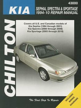 Paperback Chilton: Kia Sephia, Spectra & Sportage 1994-10 Repair Manual Book