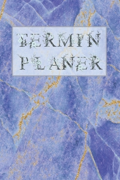 Terminplaner: Schrift mit Blumen Muster | Steinoptik blau für das Jahr 2020 | Planer, Taschenkalender für Januar bis Dezember | Plane, Organisiere und notiere (German Edition)