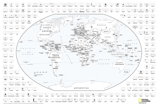 National Geographic: World Coloring Map (24"x36") (National Geographic Reference Map)