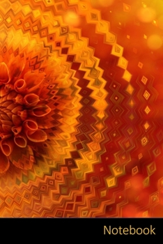 Paperback Notebook: 抽象、ダリア、オレンジ、秋 ノ} Book