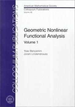 Hardcover Geometric Nonlinear Functional Analysis Book