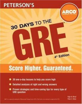 Paperback 30 Daysto GRE CAT, 4th ed Book