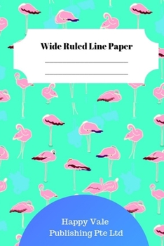 Paperback Cute Flamingo Theme Wide Ruled Line Paper Book