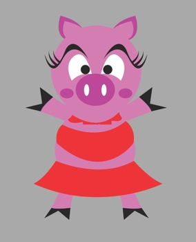 Paperback PIG Composition Notebook: 7.5 X 9.25 Primary Ruled 110 pages book for girls, kids, school, students and teachers Book