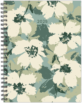 Spiral-bound Fresh Floral 2025 6.5 X 8.5 Softcover Weekly Planner Book
