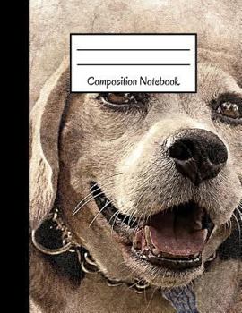 Paperback Composition Notebook: Cute Abstract Puppy Dog Design Large 8.5 X 11 Book