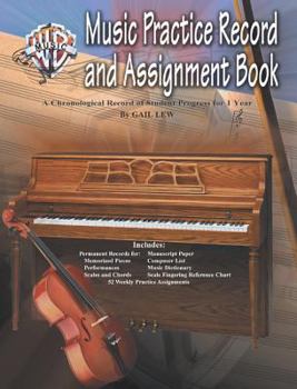 Paperback Music Practice Record and Assignment Book: A Chronological Record of Student Progress for 1 Year Book