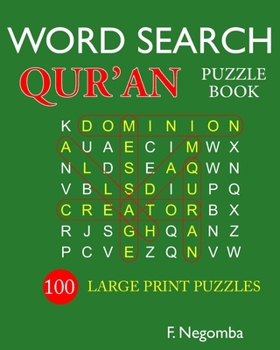 Paperback Word Search Qur'an Puzzle Book [Large Print] Book