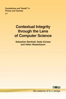 Paperback Contextual Integrity through the Lens of Computer Science Book