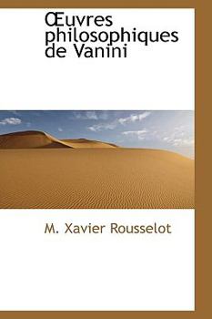 Uvres Philosophiques de Vanini