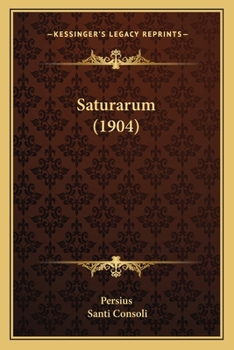 Paperback Saturarum (1904) Book