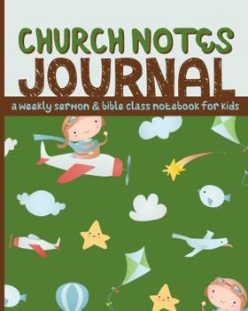 Church Notes Journal: A Weekly Sermon and Bible Class Notebook for Kids ages 7-11 (Cute Pink Deer Cover)