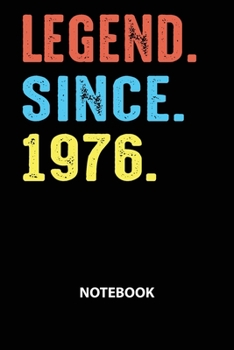 Legend Since 1976 Notebook: Birthday Year 1976 Gift For Men and Women Birthday Gift Idea -Blank Lined Journal