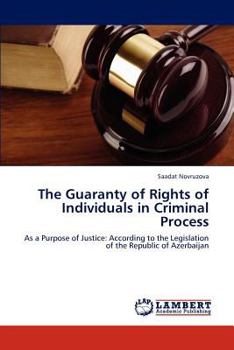 Paperback The Guaranty of Rights of Individuals in Criminal Process Book