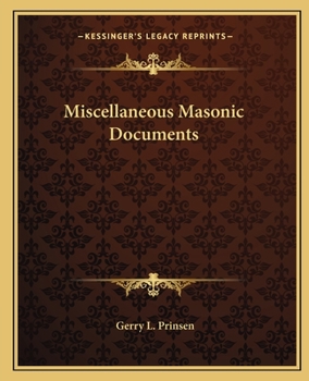 Paperback Miscellaneous Masonic Documents Book
