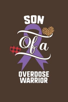Son Of A Overdose Warrior: Overdose Awareness Leopard Buffalo Plaid Family Gift