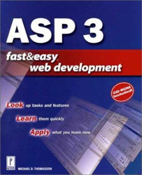 Paperback ASP 3: Fast and Easy Web Development [With CDROM] Book
