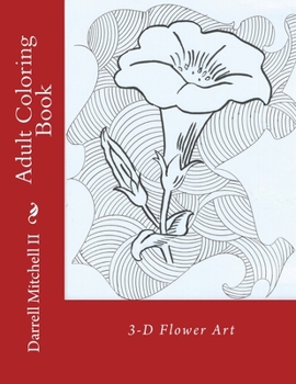 Paperback Adult Coloring Book - 3D Flower Art Book