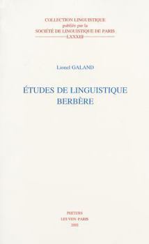 Paperback Etudes de Linguistique Berbere [French] Book