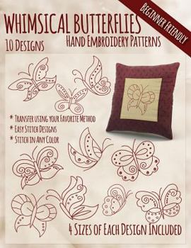 Paperback Whimsical Butterflies Hand Embroidery Patterns Book