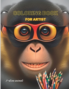 Paperback Coloring book for artist: Animals Book