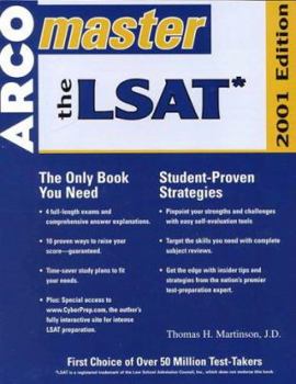 Paperback Arco Master the LSAT, 2001 Edition Book