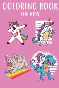 Coloring Book for Kids: Kids Girls Coloring Book Ages 4-12 Funny Unicorn Teen Mandala Birthday Gift for Toddler / Kids who love Horse / Pony 40+ Pages to color 6x9"