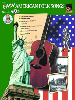 Paperback Easy American Folk Songs: A Collection of Popular Traditional Tunes (Guitar Tab), Book & CD [With CD (Audio)] Book
