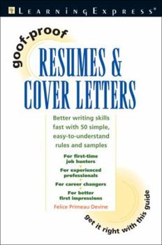 Paperback Goof-Proof Resumes & Cover Letters Book