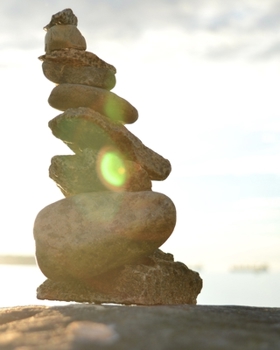 Paperback Journal: 200 Dot Grid Sheets, 8x10 Inches, Stacked Rocks, Plan Your Day and Organize Your Life, Tracker, Productivity Diary, Sk Book