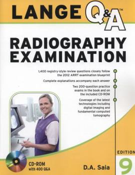 Paperback Lange Q&A Radiography Examination [With CDROM] Book