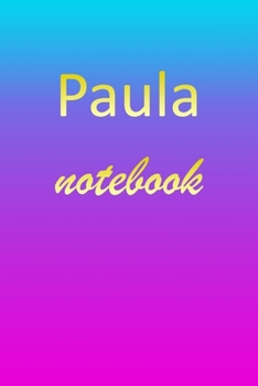 Paperback Paula: Blank Notebook - Wide Ruled Lined Paper Notepad - Writing Pad Practice Journal - Custom Personalized First Name Initia Book