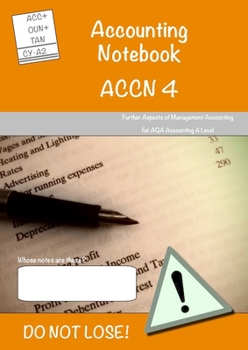 Paperback Course Notes - AQA Accounting - ACCN 4 Book