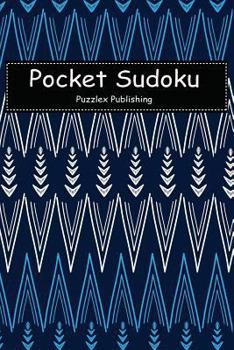 Paperback Pocket Sudoku: Easy Sudoku Puzzle Game For Beginers With African zigzag tribal pattern hand drawn multicolor cover Book