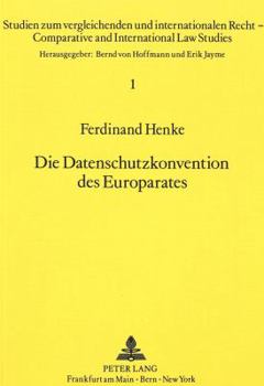 Paperback Die Datenschutzkonvention des Europarates [German] Book
