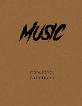 Paperback Music Manuscript Notebook Book