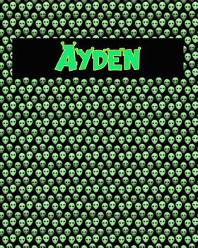Paperback 120 Page Handwriting Practice Book with Green Alien Cover Ayden: Primary Grades Handwriting Book