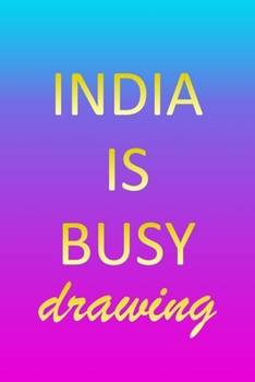 India: Sketchbook - Blank Creative Sketching Pad - Sketch Book Paper - Im Very Busy Pink Purple Gold Personalized Custom Firs